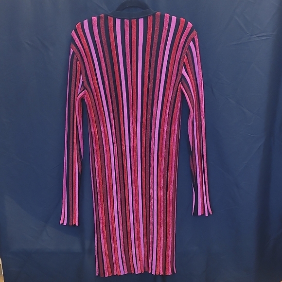 Emporio Armani Vibrant Pink and Black Long Sleeve Dress Perfect Condition - Picture 3 of 6